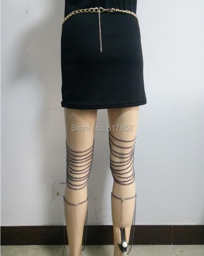 Fashion WRB89 Women Gold colou - Body Jewelry Thigh Chain 评论和价格